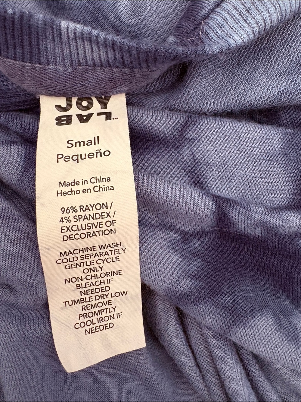 JoyLab Navy Tie-Dye Pullover Sweatshirt - Picture 8 of 8